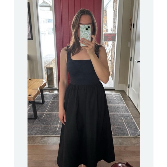 NEW Aritzia Babaton Women’s Dress Revive Dress Fit-And-Flare Cotton Midi Dress - Picture 3 of 11